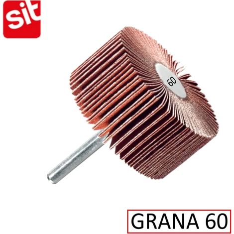 SPAZZOLA SIT ABRASIVA LAMELLARE DIAMETRO 50 MM GRANA 60 CON GAMBO (1/2)