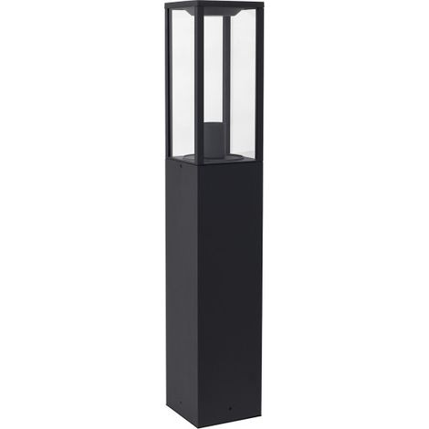 Farola nozelo grande ip44 1xe27 l.14xan.14xal.80cm aluminio+cristal antracita
