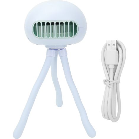 Ventilateur Octopus Portable pour Poussette - Rechargeable USB, Ventilation Douce et Silencieuse - Bleu (1/5)
