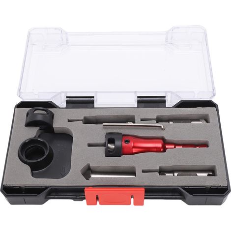 Kit de 8 fraises à chanfreiner double extrémité 8/10mm HSS pour bois, réglage précis profondeur, idéal perçage vis fraisées (1/4)