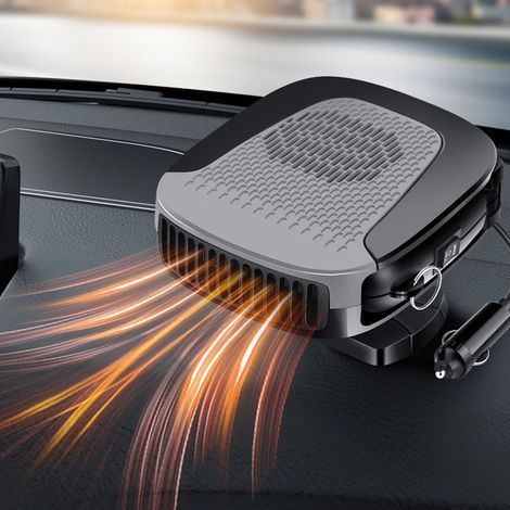 Portable Car Heater, 12V 150W Windshield Defroster, Cigarette Lighter Plug-in Car Heater, 360° Rotating Defroster (1/5)
