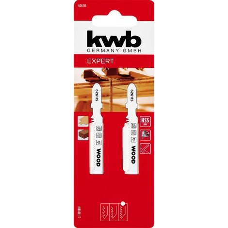 2x Lames de scie sauteuse pour stratifié, bois dur, bi-métal