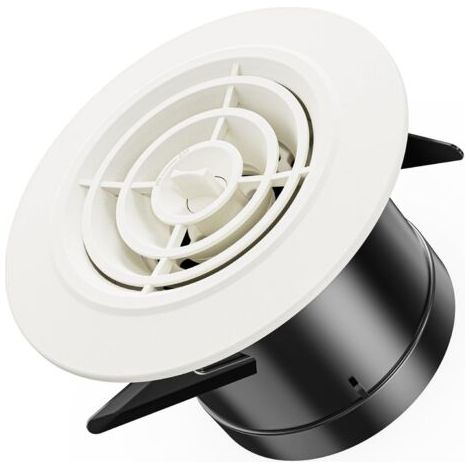 1 - Grille Aération - Grille VMC - Réglable 150mm - Pour Cuisine Salle de Bain Garage - Blanc - 14,6x14,6cm