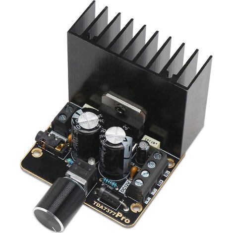 Carte d'amplificateur de puissance, kit d'amplificateur audio double canal 2.0 30 W + 30 W, module d'amplificateur stéréo numérique classe AB 12 V CC TDA7377 (1/4)