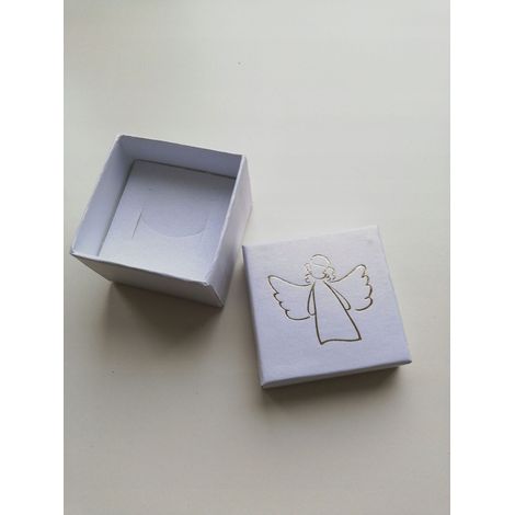 weiße Box mit goldenem Engel als Geschenkverpackung (1/5)