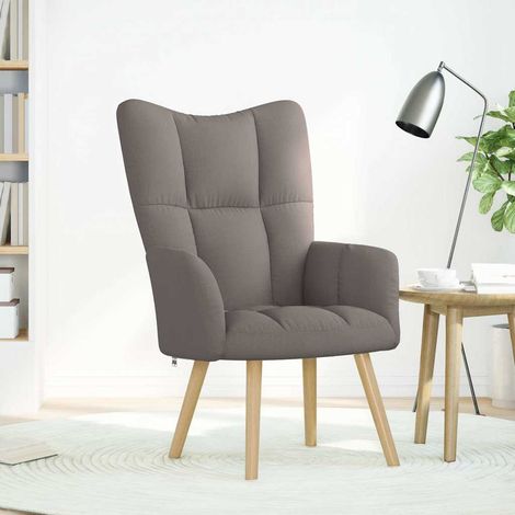 Chaise de salon,Chaise de relaxation Taupe Tissu CFW66823 (1/5)