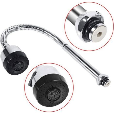 1 Robinet de Cuisine Bec Pivotant 360° Acier Inoxydable Finition Brossée Multi Couleurs Évier 1 ou 2 Bacs (1/4)