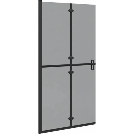 Mur de douche à l'italienne Noir et transparent foncé CFW407347 (1/5)