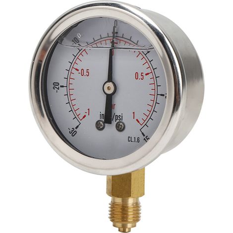 Manomètre à vide axial à bain d'huile TSPGGZ60Z41bar 1/4BSP Y60 (1/5)