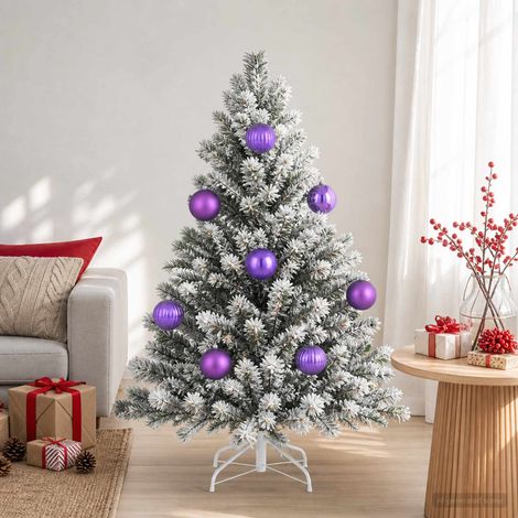 vidaXL Lot de boules de Noël XXL 3 pc Lilas Ø 25 cm Plastique (1/5)