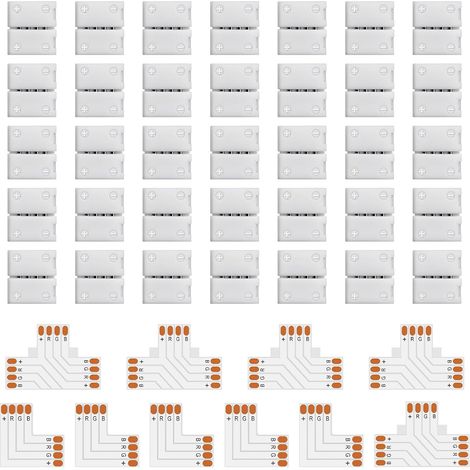 Connecteur Ruban LED Connecteur d'angle 4 pôles 10mm 35pcs (1/5)