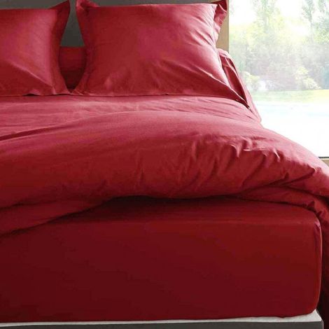 Drap housse Rubis en percale de coton 80 fils 140 x 190 x 30 cm (1/3)