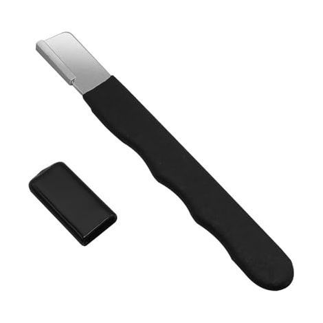 1 Pcs Sharpener de Couteaux, Aiguiseur d'outils de jardin, Affûteur de Lame de Couteau dur Aiguiseur Diamant Poche avec Poignée Caoutchouc Antidérapant pour le Jardin et l'atelier