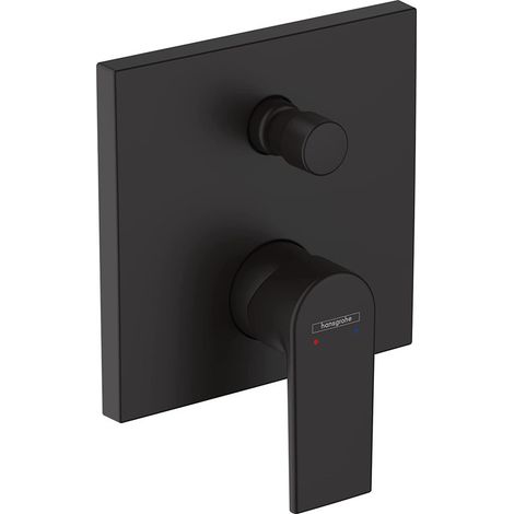 Hansgrohe Vernis Set di finitura per miscelatore da incasso per vasca/doccia, nero opaco (71468670)