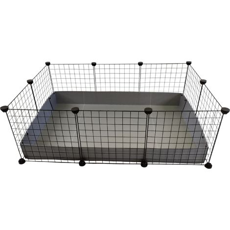 C&C Modular cage 3x2 110x75 cm guinea pig hedgehog silver grey (1/5)