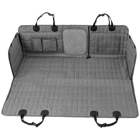 Pecute Housses de Siège d'auto pour Chien le, Housse Protection de Siège d'arrière avec Poche de Rangement, Housse Banquette Imperméable pour Voiture et SUV Tansport Chien(147x 176cm,Gris) (1/4)