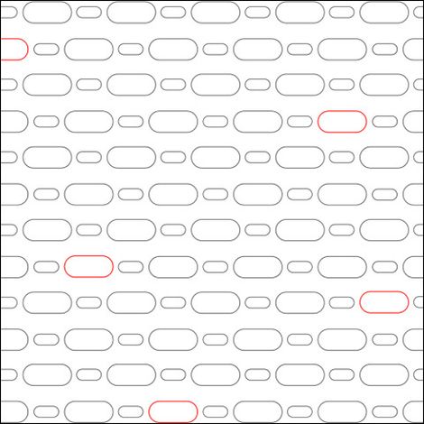 Normbau Duschvorhang 1500x2000mm, weiß mit ovalem Dekor