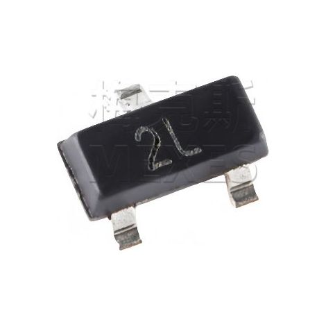 Changdian/Changjing MMBT5401 Oberflächenmontagetransistor, 2L Siebdruck, SOT-23 Gehäuse, PNP-Transistor, 600 mA, elektronisches Bauelement auf Chip, 5 Stück, verpackt und versendet.