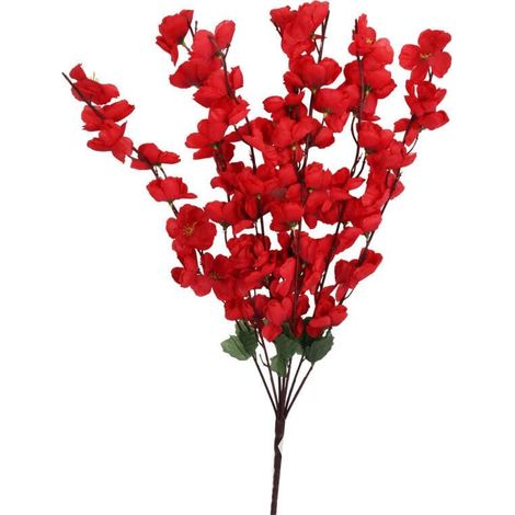 Roter Strauß aus 7 hochwertigen künstlichen Apfelbäumen, 56 cm (1/4)