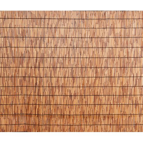 Mophorn 5,5ft x 16,4ft natürlichen Schilf Zaun, Schilf Bildschirm, Terrasse Balkon Dekor, Hinterhof Garten Trennwand, Privatsphäre Panel, 0 Spannung, Schilf, braun (1/5)