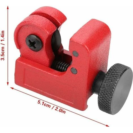 Rohrabschneider, Mini-Metallrohrabschneider 3-16 mm für Kupfer-, Messing-, PVC-, Kunststoff- und Aluminiumrohre/-schläuche (1/4)