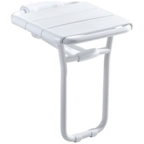 Sgabello da doccia pieghevole a parete, sgabello a sedile a parete in ABS, sgabello pieghevole per anziani/disabili, sgabello a sedile antiscivolo con gambe, portata massima 120 kg