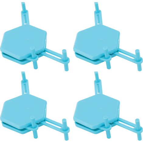 Set mit 4 eleganten, verstellbaren und multifunktionalen sechseckigen Untersetzern für Getränke und kleine Gegenstände, blau (1/5)