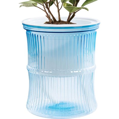 Pot de fleurs à arrosage automatique soucoupe avec réservoir, capillaire (1/5)