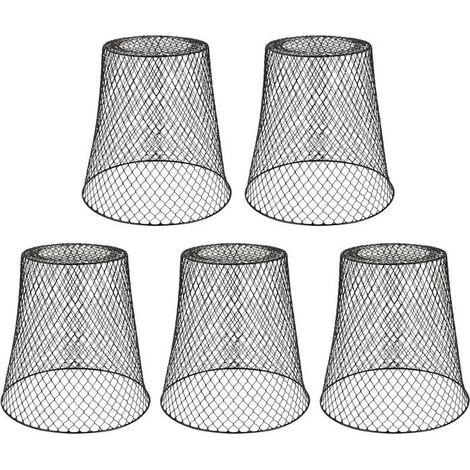 Ensemble de 5 cages de protection métalliques pour plantes, en grillage galvanisé, anti-lapins, oiseaux et écureuils, pour jardin extérieur durable. (1/5)