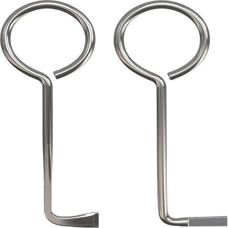 set of two universal keys and a lock that can open almost any door, including a universal bedroom key. (1/4)