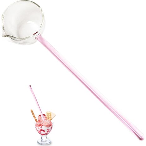 Cuillère À Mélanger En Verre - 25,2 x 6 cm - Pour Café Lait Cocktail Glace - Cuillère À Thé Transparente - 1 Pièce (1/5)