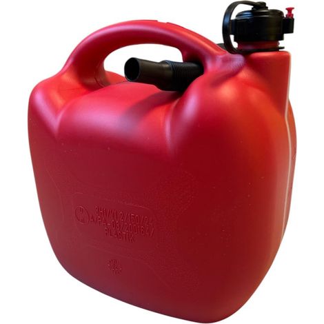 Tanica per Carburante in Polietilene rinforzato con Boccaglio Ermetico e maniglia 10 Litri 10 Litri (1/5)