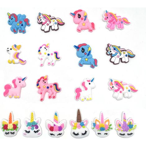 Schuhanhänger-Set mit 18 Einhorn-Anhängern - Schuhanhänger für Kinder - (1/4)