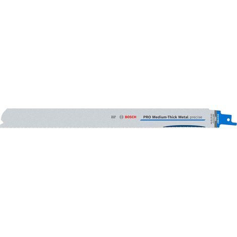 Lame de scie sabre Bosch PRO métal moyen-épais de précision S1237BEF 1,1 x 25 x 300 mm 5 pièces. (1/4)