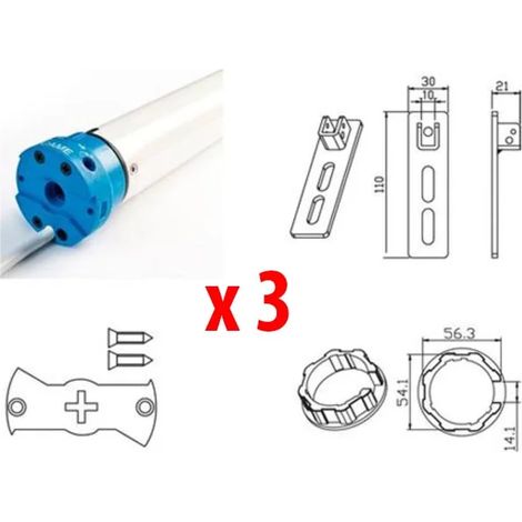 came 3 x kit moteur tubulaire volet roulant mondrian 5 230v uy0020 001uy0020