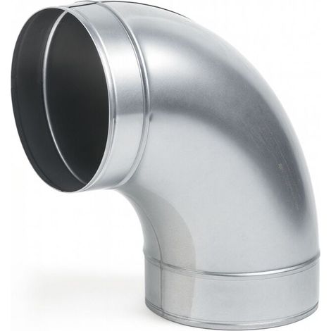 Winkelstück 125 mm Metall Lüftungsverbinder Rohrverbinder Lüftungssystem (1/5)