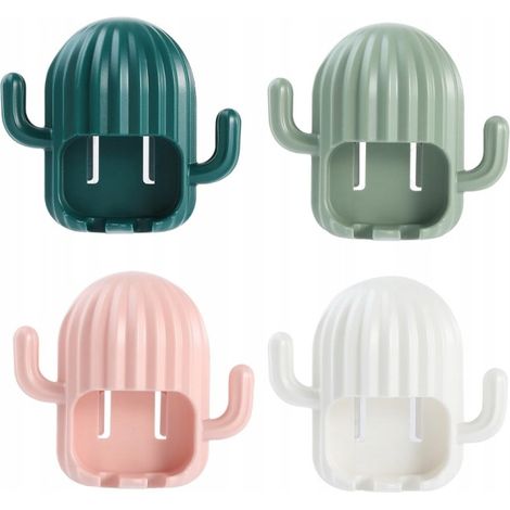 Set Support Brosse Dents Cactus Salle Bain Sans Percage (1/4)