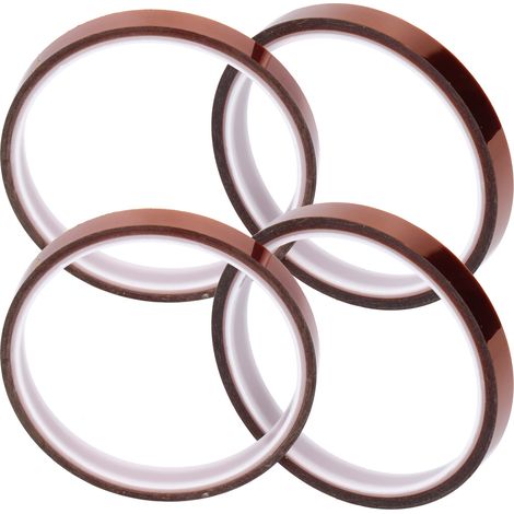 Ruban Polyimide Jaune-Brun pour Plateau Chauffant, 4 Pièces - Ruban Thermorésistant pour Imprimante 3D (1/5)