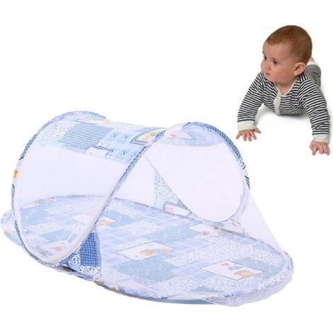 Moustiquaire Pliable pour Bébé, Moustiquaire Portable Pliable, Moustiquaire Tente Lit pour Enfants, Lit de Voyage pour Bébé Po (1/4)