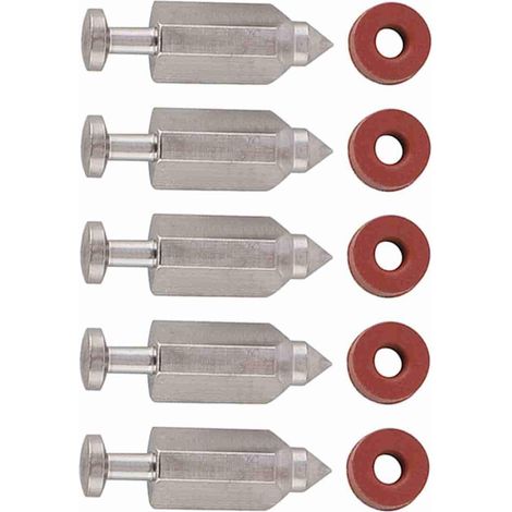 5-Piece Carburetor Needle Seat Seal Set, Repair Kit with Rubber Seals for Vertical Engines 398188 (1/5)
