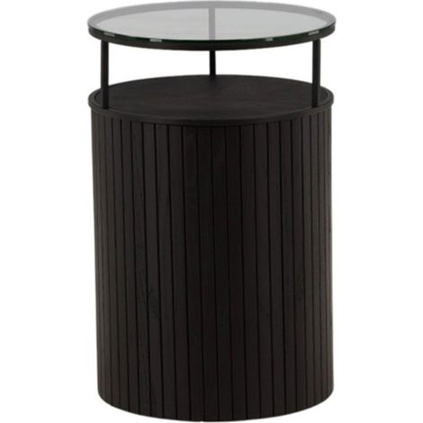 Table d'Appoint en Verre "Bovall" 58cm Noir (1/5)