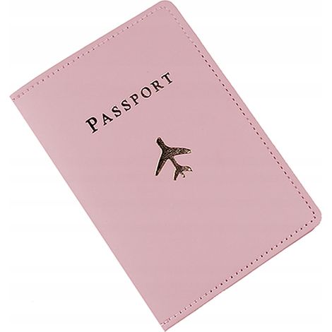 Reisepasshülle für Dokumente, Öko-Lederhülle, Rosa