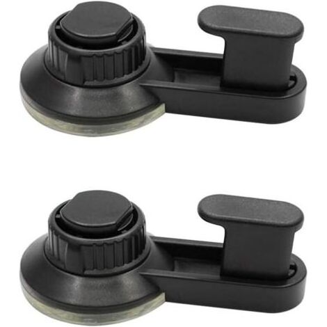 Set mit 2 abnehmbaren und wiederverwendbaren Saugnapfhaken für Mäntel, Handtücher, Bademäntel, Saugnapfhaken für Reisehotels (Schwarz) (1/5)