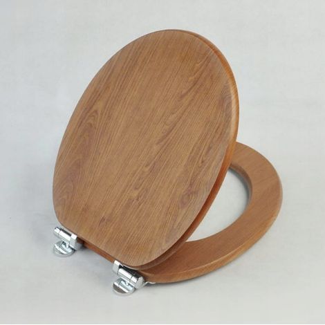 Abattant de toilettes Nergis à fermeture ralentie 37 x 5,5 x 43,7 cm marron