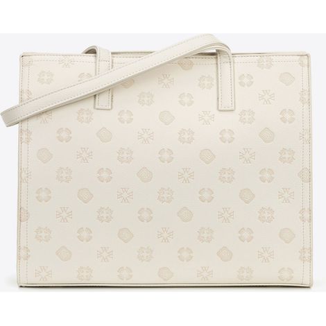 Bolso shopper Wittchen para mujer de piel ecológica con firma grabada en relieve, color crema, piel ecológica (1/5)