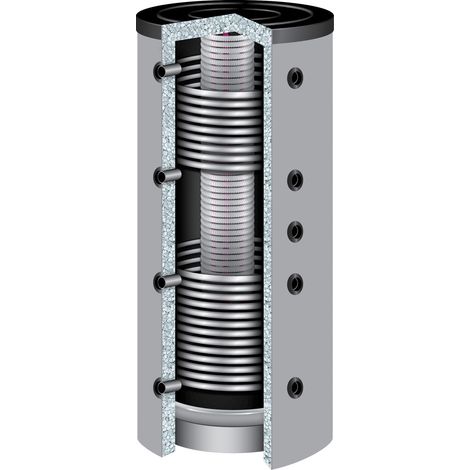 800 Liter TWL Hygienespeicher 90° KER2-800 2 Wärmetauscher 120mm Isolierung (1/4)