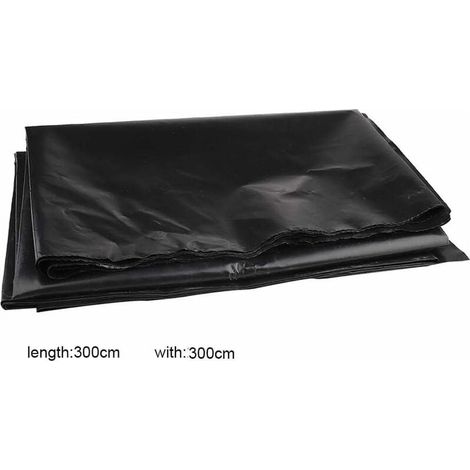 Liner para estanque de 3 x 3 m de polietileno de alta densidad – Superficie lisa para estanques y fuentes – Reduce la acumulación de tierra - NEGRO 3 X (1/4)