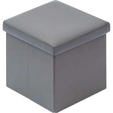Toy Chest Pouffes and Footstool Bedside Furniture Living Room Children's Storage (Grey) (1/5)