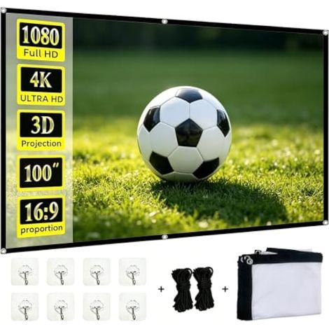 Ecran Projecteur écrans de Projection TV et Home 100 Pouces(2.21x1.25M) (1/5)
