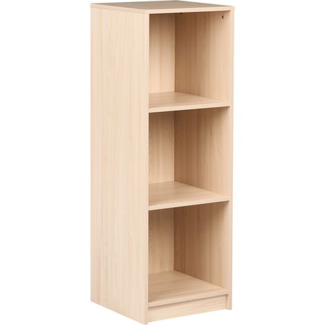 Estantería de 3 niveles librería estilo minimalista aglomerado 40 x 40 cm marrón claro Zehna